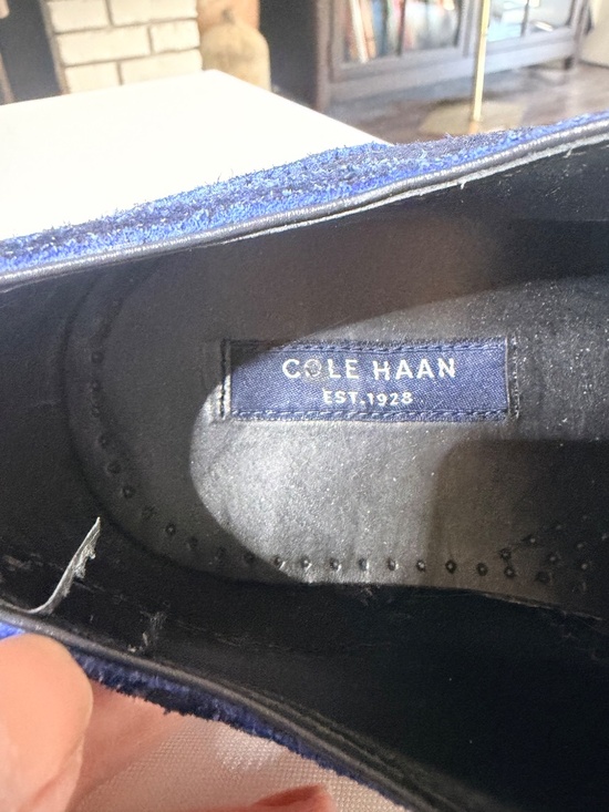Cole Haan, Men’s Blue Suede Shoes, Spectator size 9.5 m